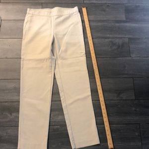 Khaki straight leg stretch dress pants